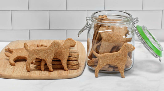 Dog shaped homemade puppy treats