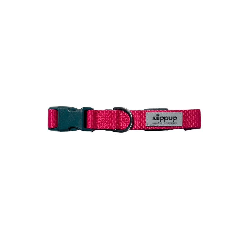 Eco-friendly pink collar for puppies and large dogs, recycled materials