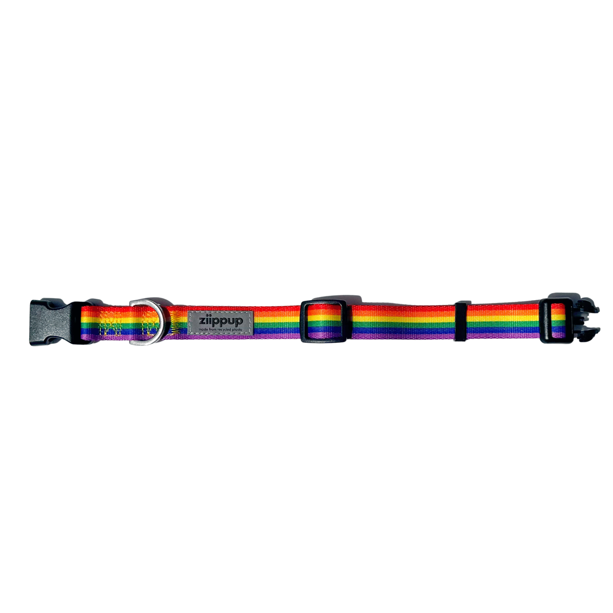 Open rainbow dog collar, ziippup