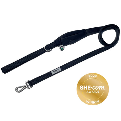 Black  dog lead for with storage award winning designed in Australia