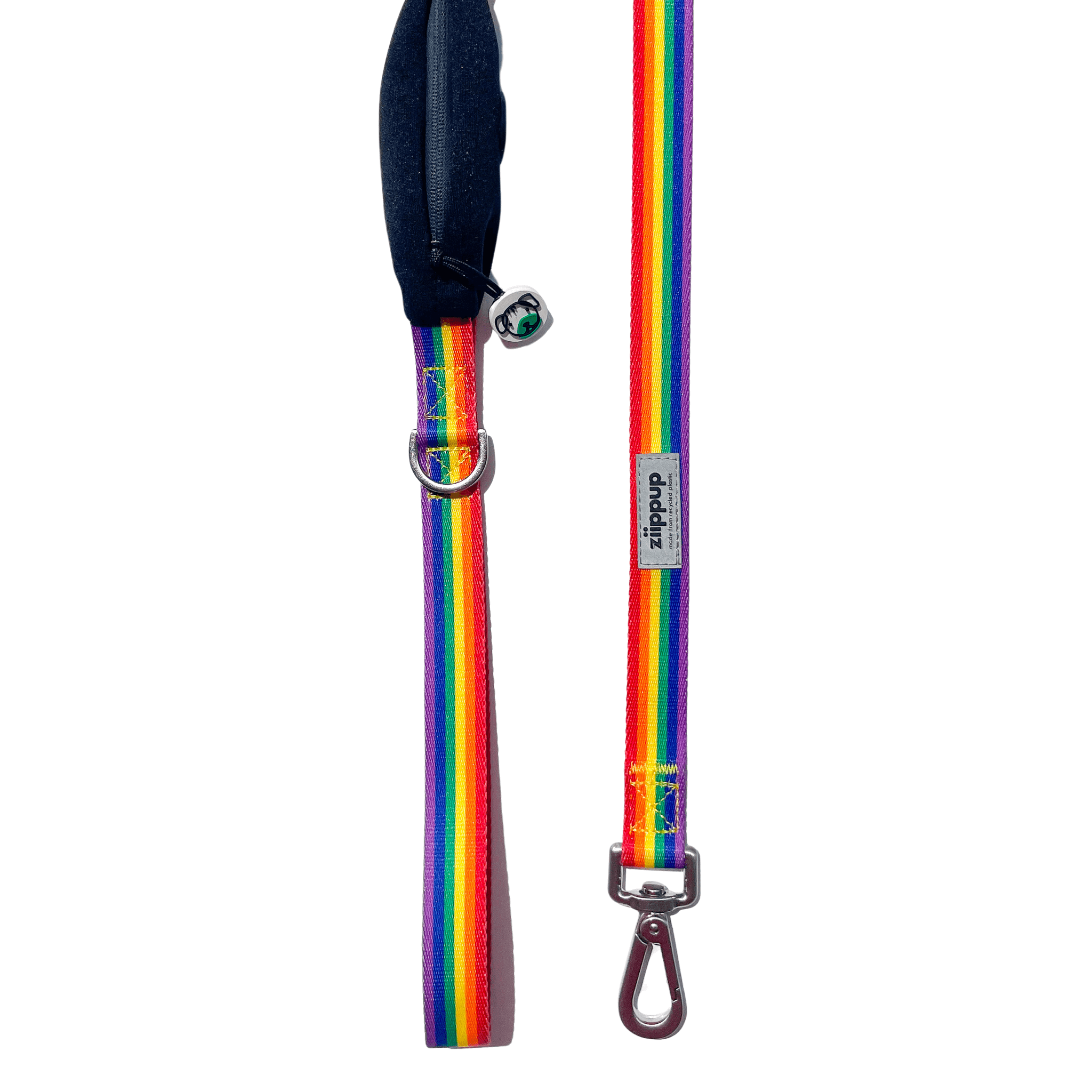 Closeup of Ziippup rainbow dog leash