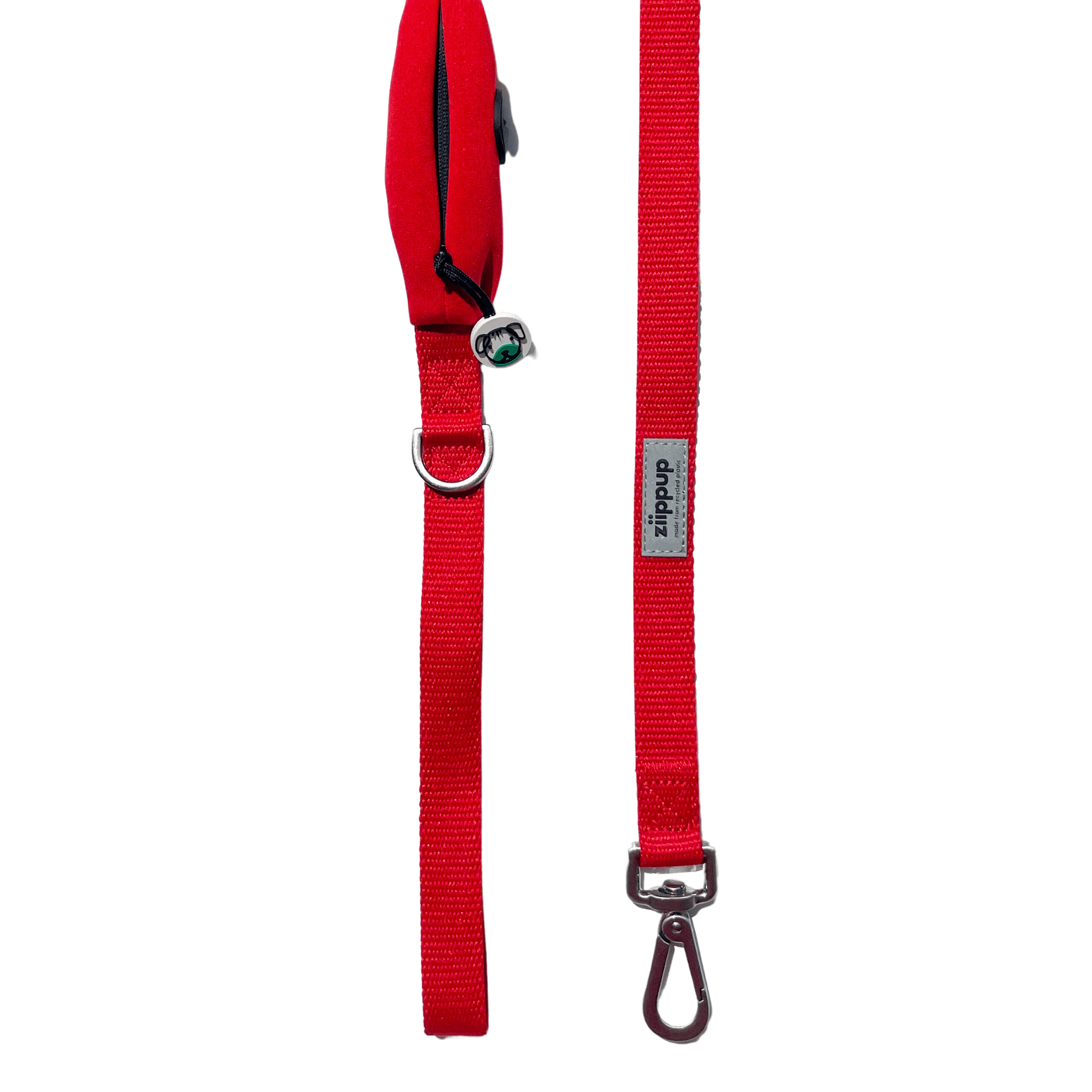 Closeup of Ziippup red dog leash